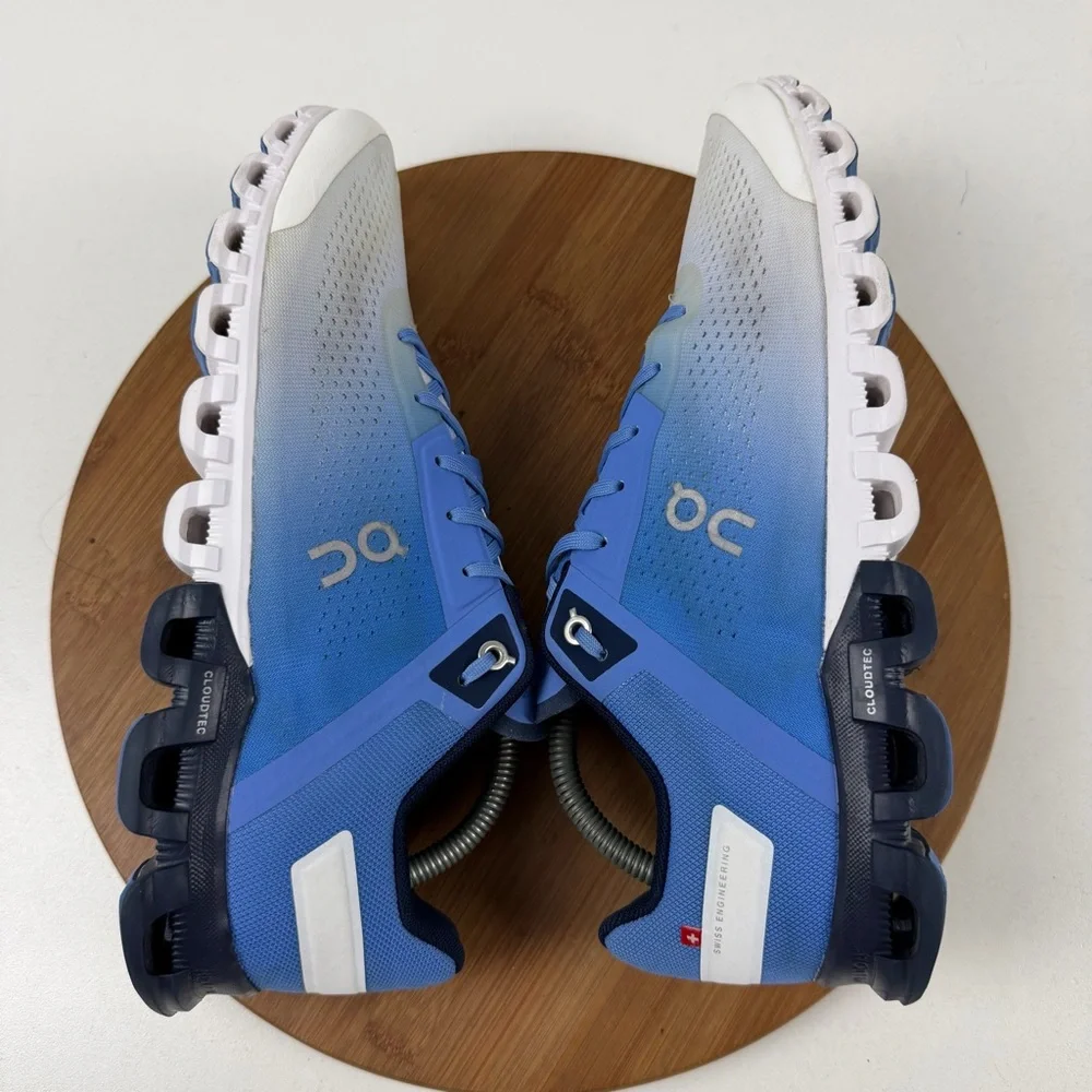 ON Running CloudFlow 3 Blue and White Sneakers W11 or M9.5 - Picture 6 of 9